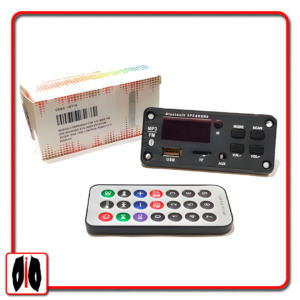 MODULO REPRODUCTOR 12V MP3 FM USB MICROSD BLUETOOTH AMPLIFICADOR 2X25W 50W CON CONTROL REMOTO Y DISPLAY - CONTROL NO INCLUYE PILA CR2025