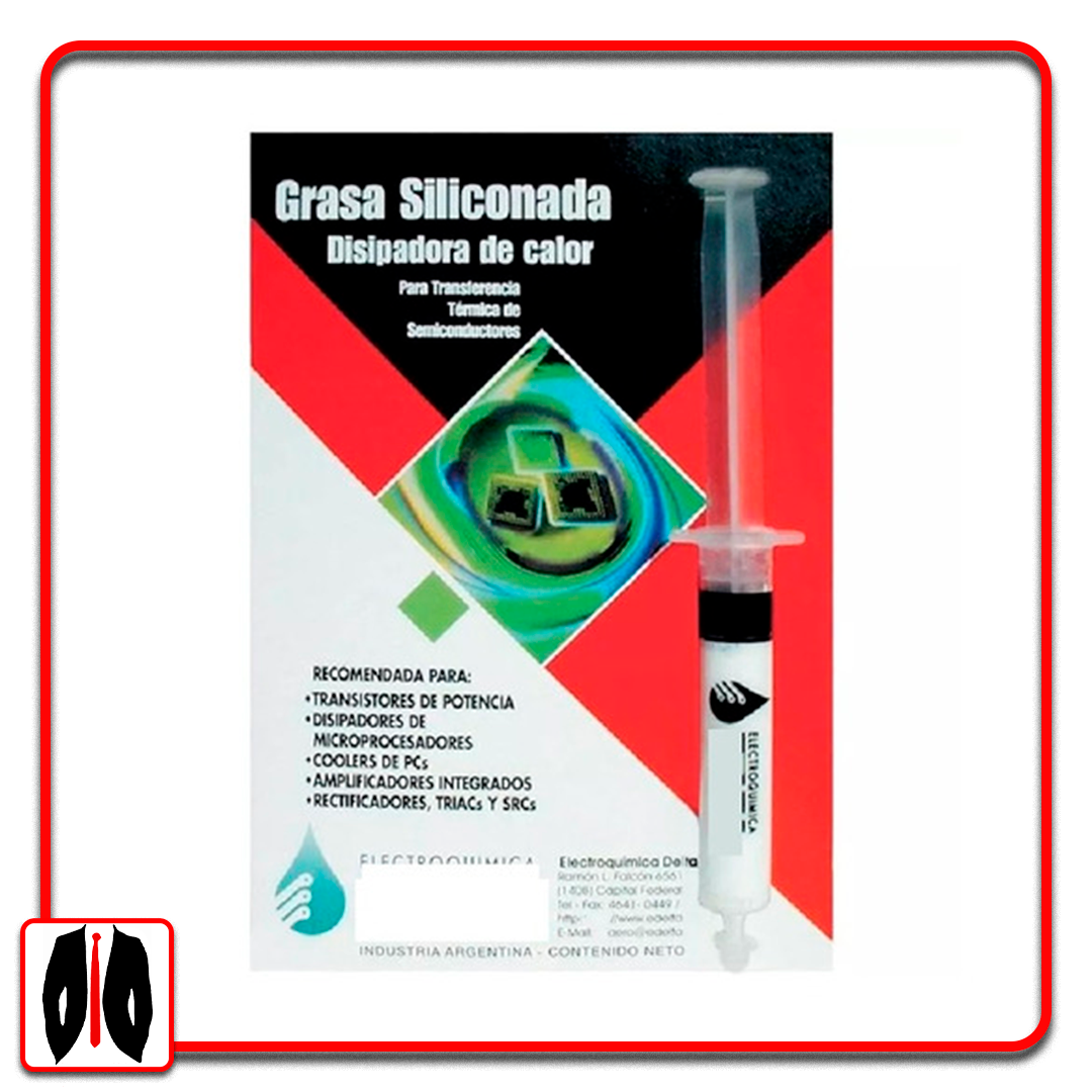 GRASA SILICONADA DELTA GS EN JERINGA 10CC BLANCA 0.41W/M.K